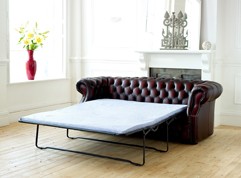 Richmond Leather Chesterfield Sofa Bed