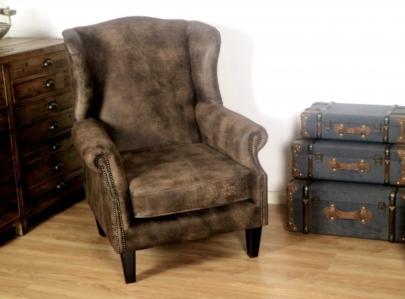 Leather Wingback Chairs High Back Scroll Queen Anne More