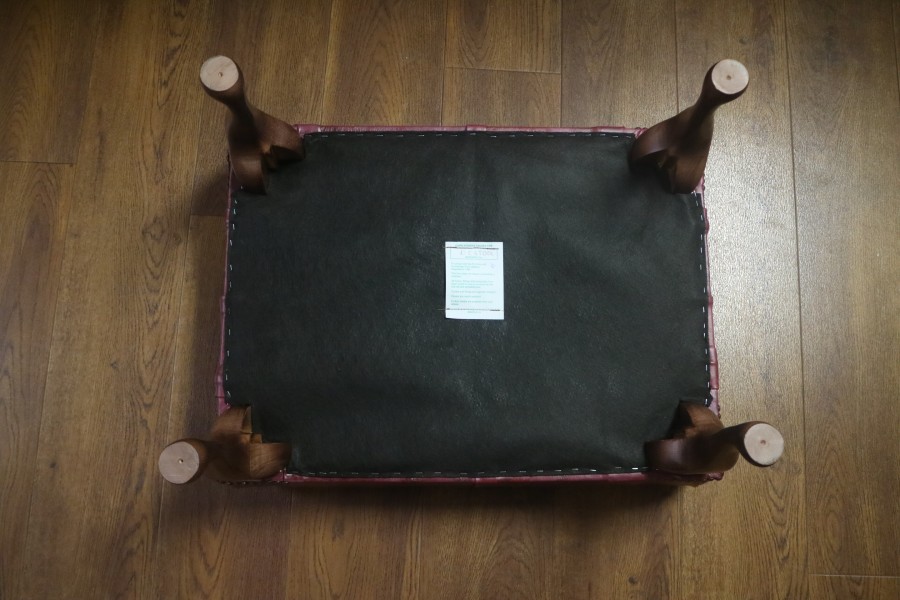 Queen Anne Leather Stool - Bespoke Vintage Auburn