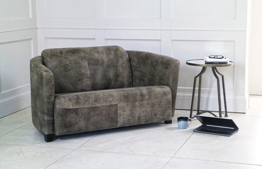 Hudson Leather Tub Chair - Hudson 2str Tub Chair - Wood
