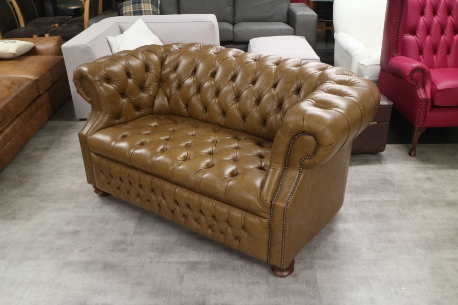 Richmount Deep Buttoned Sofa - 2 Seater - Dune Fudge
