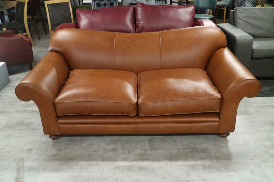 St Charles Leather Sofa - 3 Seater - Bruciato