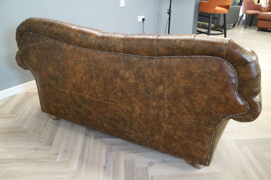Drummond Vintage Brown Leather Sofa - 2 Seater - Vintage Cognac