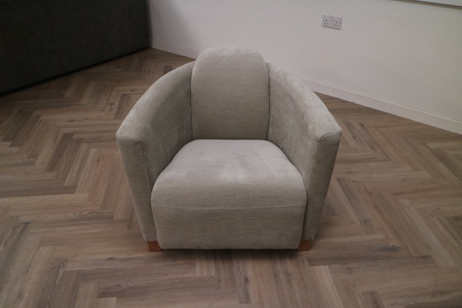 Hudson Fabric Tub Chair - Hudson 1str Tub Chair - Vintage Stone