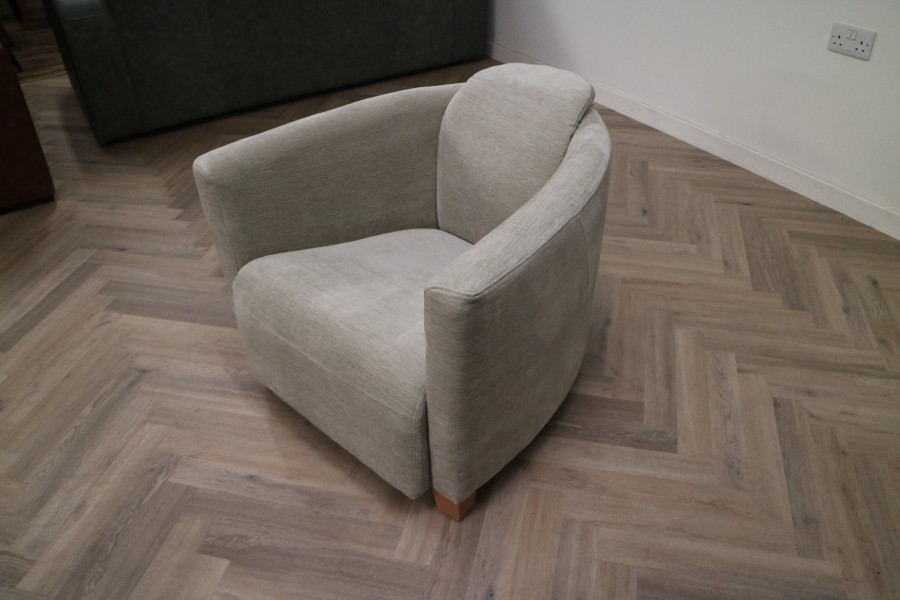 Hudson Fabric Tub Chair - Hudson 1str Tub Chair - Vintage Stone