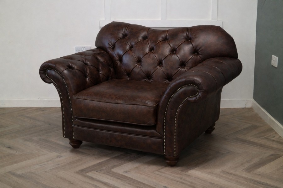 Drummond Leather Sofa - 1.5 Seater - Apache Roast