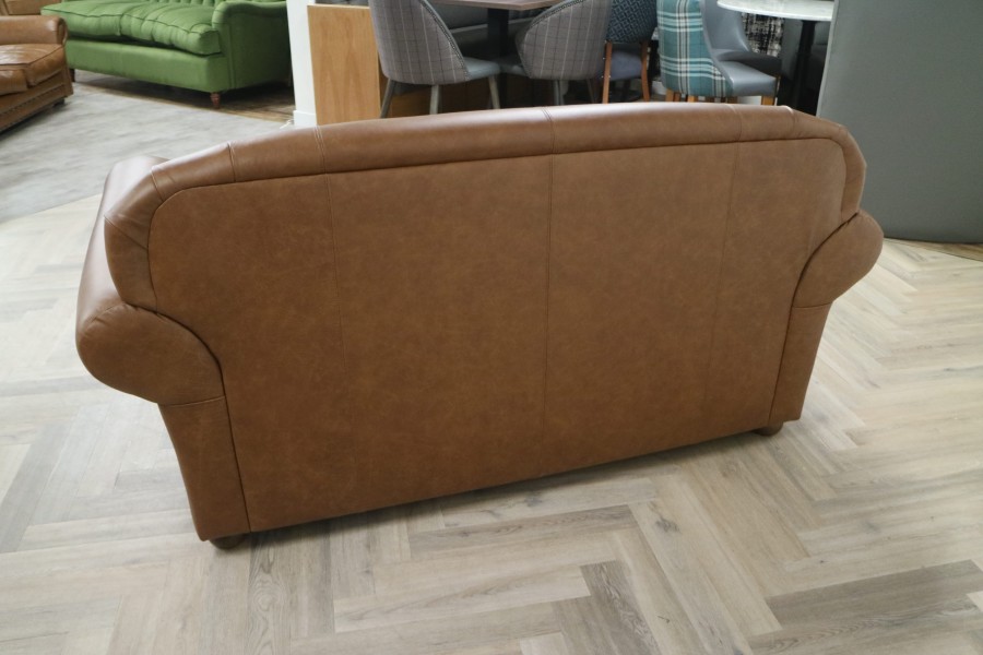 Henley Distinctive Leather Sofa - 2 Seater - Dune Fudge
