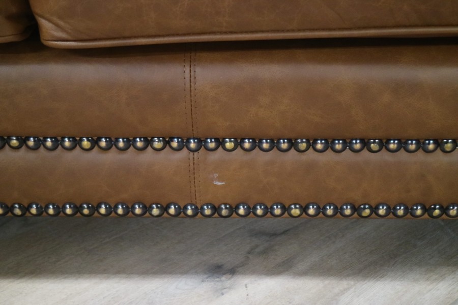 Henley Distinctive Leather Sofa - 2 Seater - Dune Fudge