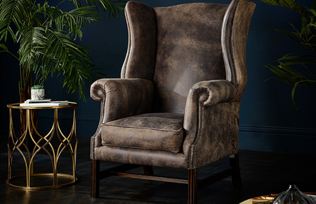 Didsbury Vintage Leather Fireside Arm Chair The Chesterfield Company