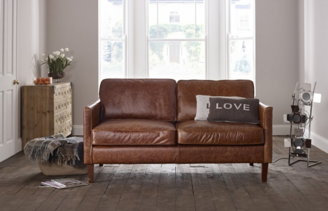 Cromer Small Leather Sofa The, Modern Leather Suites Uk