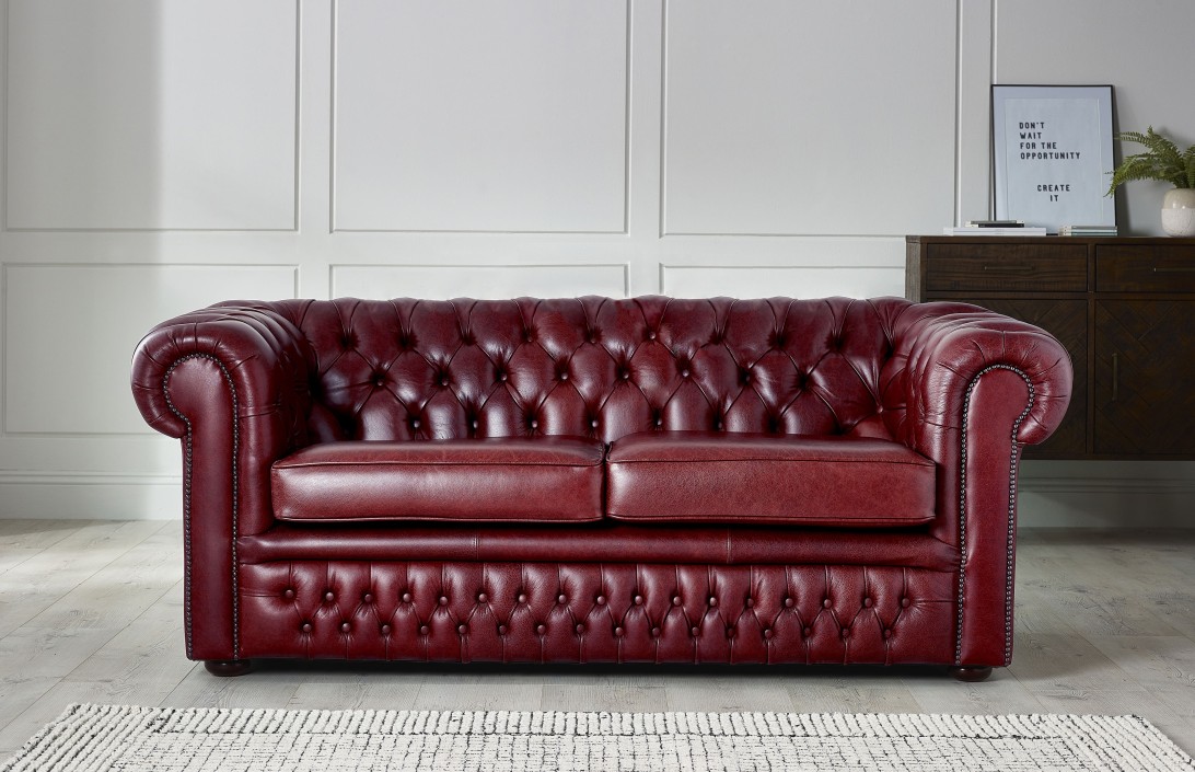 2 Seater | Claridge Chesterfield Leather Sofa | UK Handcrafted Luxury
