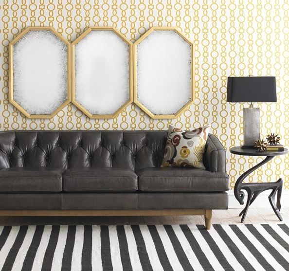 Art deco shop chesterfield sofa