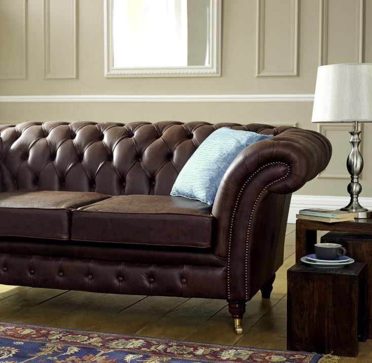 Blenheim Leather Chesterfield